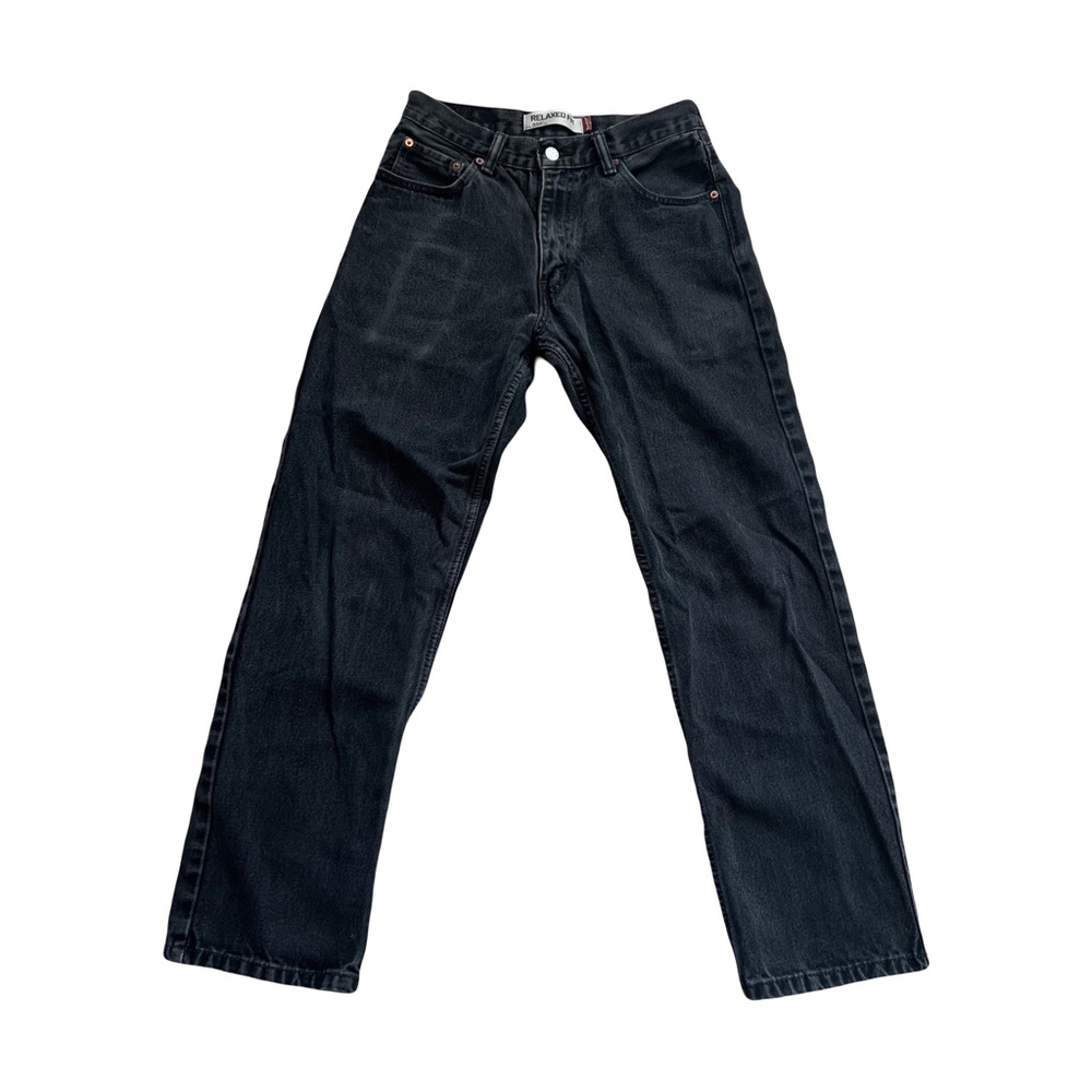Levi’s 550 washed black straight leg jeans